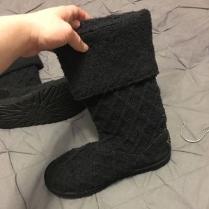 Women’s Black Knit Uggs
